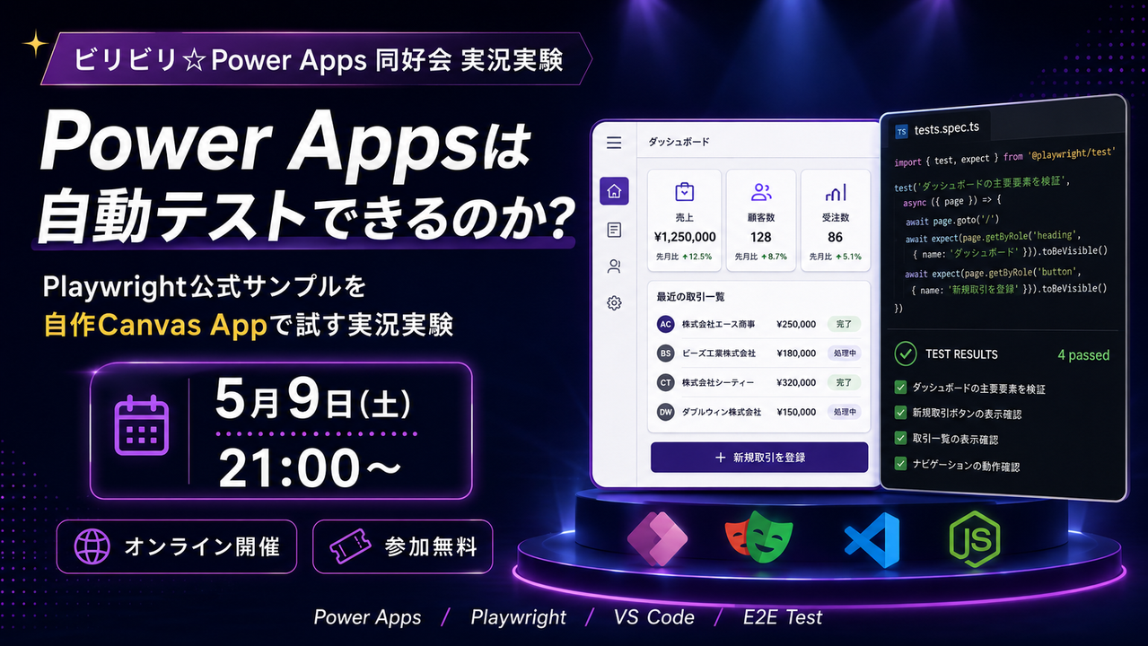 ビリビリ☆Power Apps 同好会 実況実証 #3