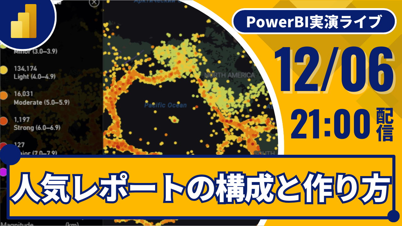 12/06 人気レポートの構成と作り方を見て学ぶ｜Power BI 実演ライブ31