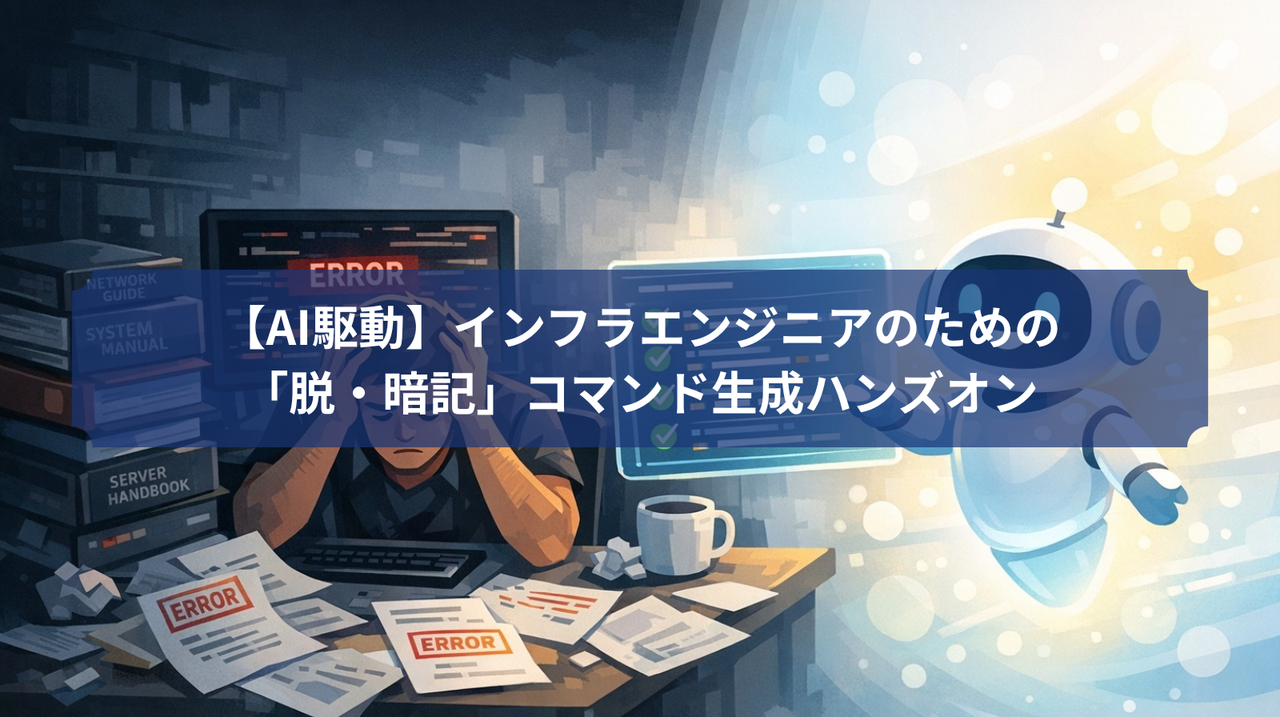 【AI駆動】インフラエンジニアのための「脱・暗記」コマンド生成ハンズオン