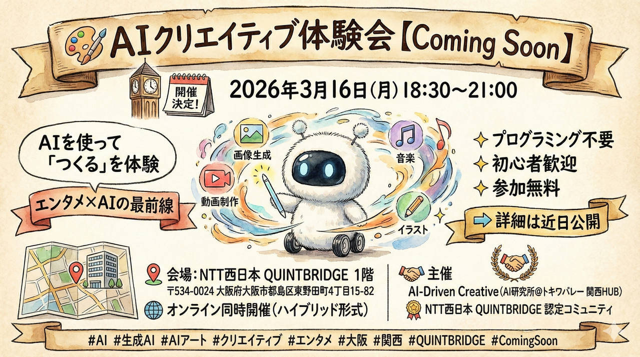 AIクリエイティブ体験会【Coming Soon】