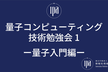 IPA量子コンピューティング技術勉強会1-量子入門編-