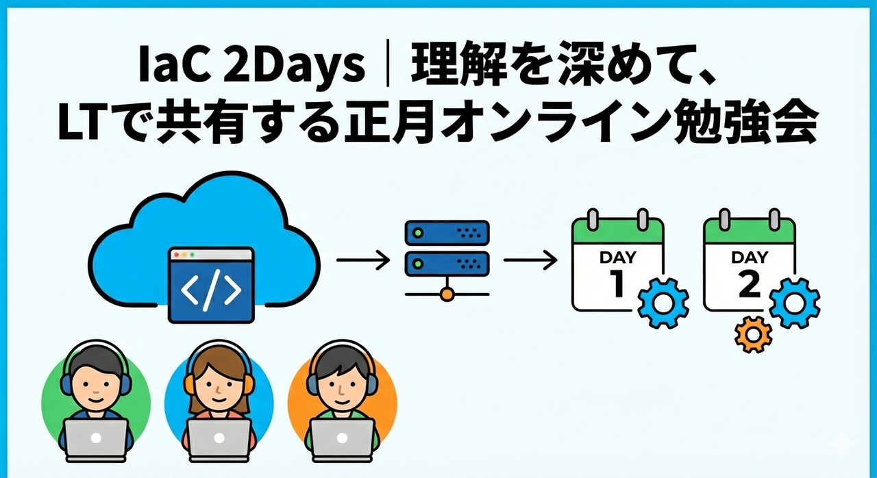 IaC 2Days｜理解を深めて、LTで共有する正月オンライン勉強会【Day1｜もくもく学習会】