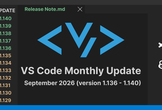 VS Code Monthly Update September 2026