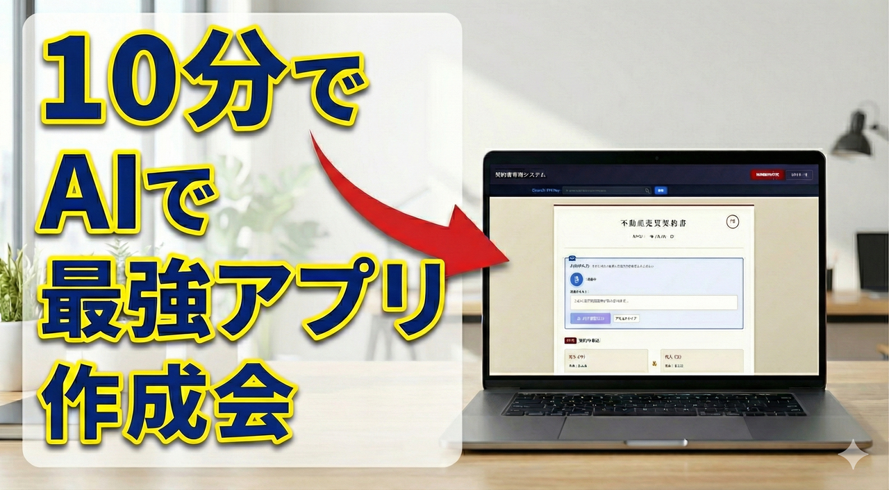【10分で？！】AIで最強の業務効率化アプリ作成会！
