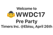 【好評につき増枠】WWDC Pre Party 2017 @Ebisu