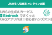 AWSの生成AIサービス、BedrockでさくっとRAGアプリ作成！初心者ハンズオン会