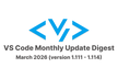 VS Code Monthly Update Digest March 2026
